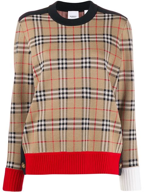 vintage burberry jumper|burberry della check sleeveless jumper.